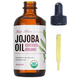 Kate Blanc Cosmetics Jojoba Oil for Hair, Face & Skin. Gua Sha Oil for Face Massage and Dermaplaning (4oz, Organic, 100% Pure, Natural)