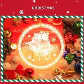 EPDPLAY Christmas Window/Wall/Door Light Decorations, Novelty Hanging 3D Lights with Suction Cup and Switch Button, for Outdoor Yard Indoor Room Front Door Bedroom Porch Office Christmas Party.