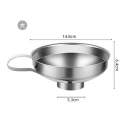 Desirable Roat Commercial Jam Grain Stainless Steel Funnel Funnel (Set of Large and Small)