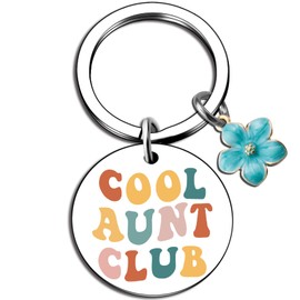WXCATIM Aunt Keychain Best Auntie Ever Gifts From Niece Nephew Auntie Keychain Presents For Aunts Birthday Christmas Cool Aunt Club