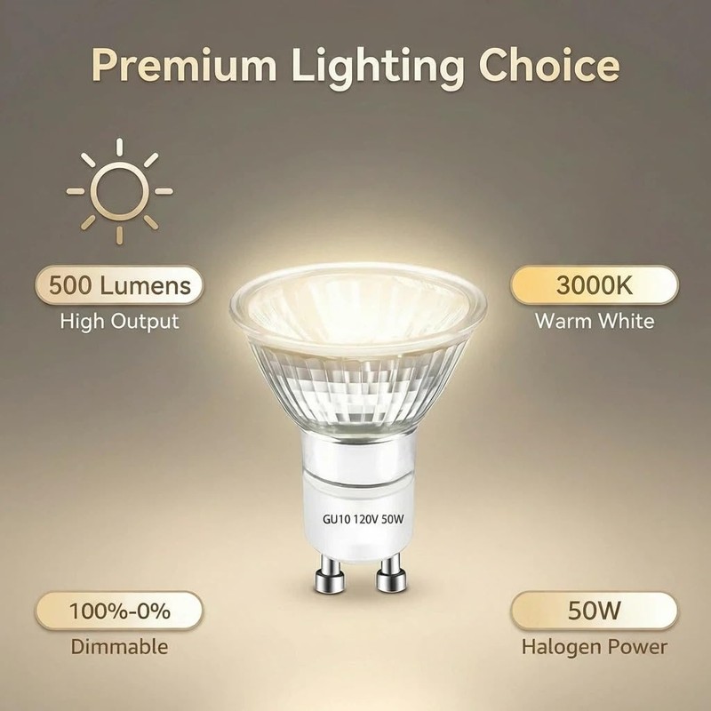 LPSAFP GU10 50W Halogen Bulb 120V NP5 Replacement - for