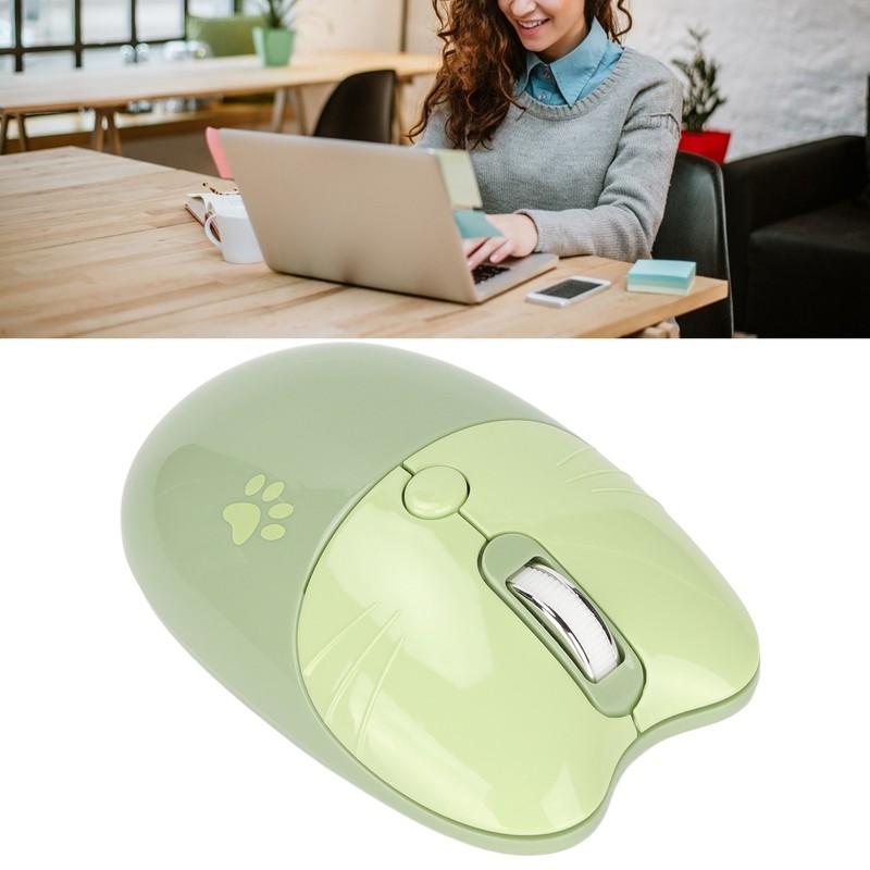 Wireless Mouse Cute Cartoon Cat Paw 2.4G Dual Mode Computer