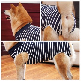 LIANZIMAU Dog Surgical Recovery Suit Onesie Breathable Abdominal Wounds and Protect Skin Anti Licking Cone E Collar Alternative After Post-Operation Wear