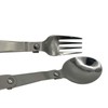 Maydahui 6PCS Foldable Spoon Fork Portable Camping Cutlery SUS 18/8（304）Stainless