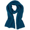 FosterNatur, Women's / Men's Scarf Thick Rib 100% Wool, petrol