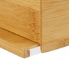 Relaxdays Bamboo Tissue Box Cover, HWD: 8.5 x 27.5 x