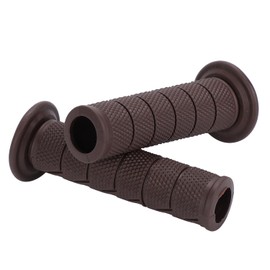 nakira Bike Grip Moped Handle 0.9 inch (22.2 mm) Through Rubber B Type (Dark Brown)