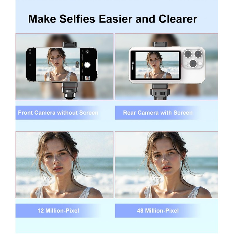 King Ma 4K 30FPS Magnetic Phone Vlog Selfie Monitor Screen,