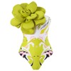 YUNIDMEIM One Shoulder Swimsuits for Women 3D Flower Decoration One