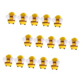 DOITOOL 15pcs Wool Felt Bee Costume Accessories for DIY Crafts Clothing Decoration for Parties and Rooms Durable and Reusable Fluffy Design for Creative Fun