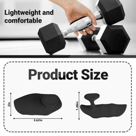 JOWILIN Anti-Slip Workout Grips, 1 Pairs Ergonomic Rubber Hand Protector Gym Grips Pads for Weight Lifting, Pull-Ups, Deadliftss, Rows, Gym Training and Exercise for Men, Women (Black)