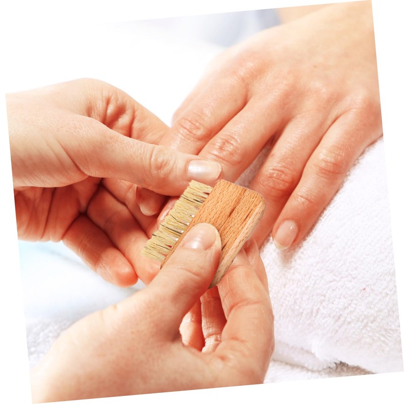 OHPHCALL Wooden Nail Scrub Brush Dense Bristles for Deep Cleaning