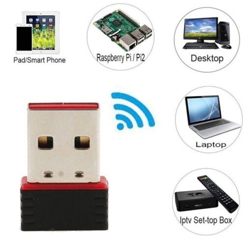 USB 2.0 Wi-Fi Dongle, 150Mbps Mini Wireless USB Adapter, USB