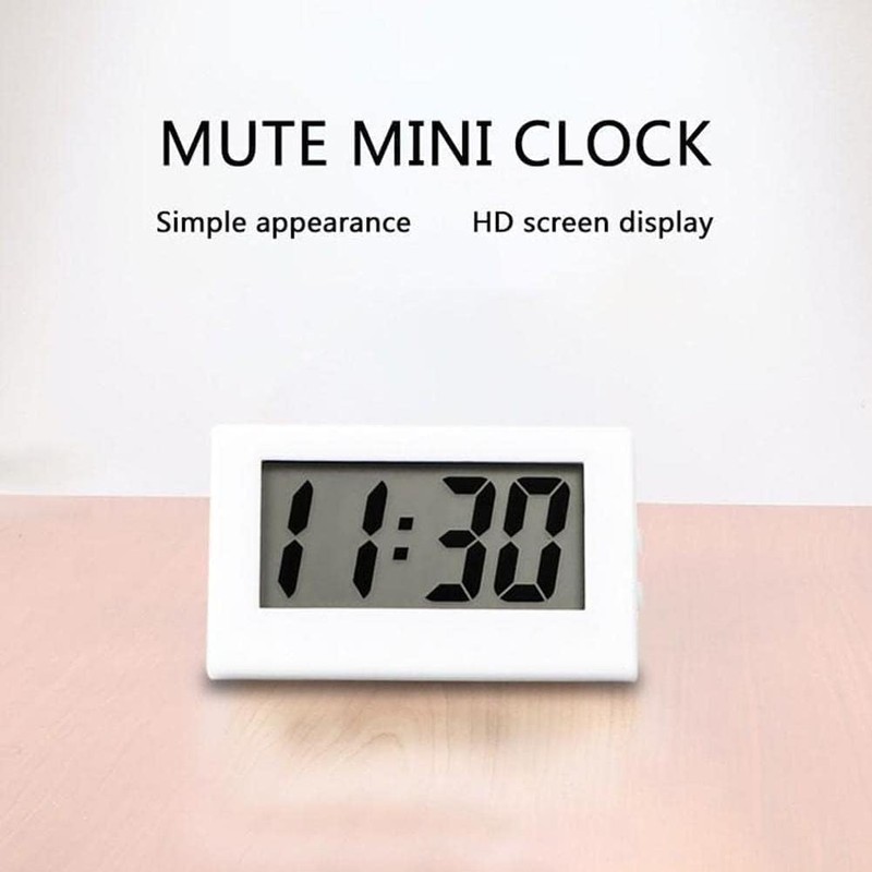 Mini Digital LCD Clock, Car Dashboard and Desktop Alarm Clock,