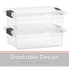 Superio Clear Storage Boxes with Lids, BPA Free Plastic Containers,