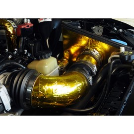 Design Engineering, Inc. 10393 Reflect-A-Gold High-Temperature, Heat-Reflective, Adhesive-Backed Sheet, 24" x 24" Sheet. Made in America.