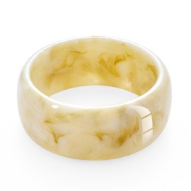 WOWORAMA Beige Acrylic Resin Bangle Bracelet for Women Chunky Acetate mottled Resin Bangle Bracelets Vintage Wide Acrylic Bangles Jewelry