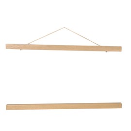 evhooe Tenugui Tapestry Rod Magnet Modern Magnetic Sawdust Photo Frame DIY Poster Scroll Print Artwork Hanger White Wood (40cm)