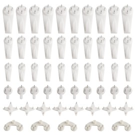 Non-Trace Picture Hooks for Hard Walls, 100 PcsPicture Hanging Kit No Nails, AssortedPicture Hanging Hooks, Traceless Picture Hangers for Pictures Frame Photos on Plasterboard Drywall Concrete Walls