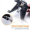 POWERTEC Universal 5-in-1 Step Depth Gauge for Measuring Chisel Angles,