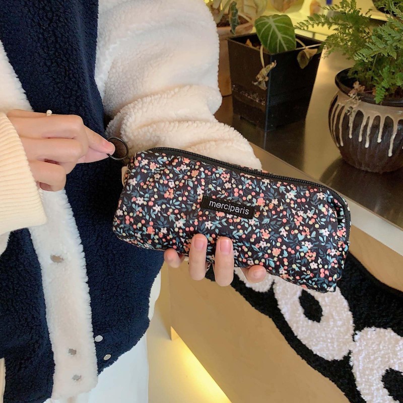 SSyang Pencil case with, Black Floral, pencil case