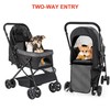 LPOTIUS Lightweight Dog Stroller with Reversible Handle for Medium Small