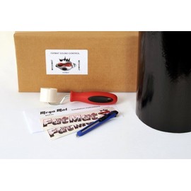 FatMat Self-Adhesive Black Butyl MegaMat Sound Deadener Bulk Pack with Install Kit - 25 Sq Ft x 70 mil Thick