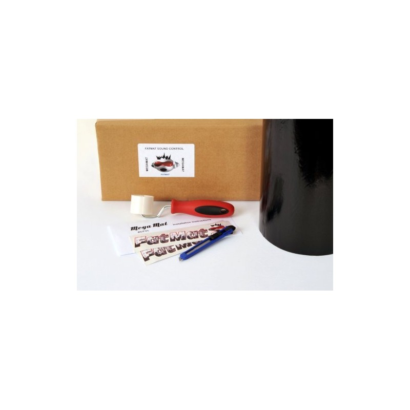 FatMat Self-Adhesive Black Butyl MegaMat Sound Deadener Bulk Pack with
