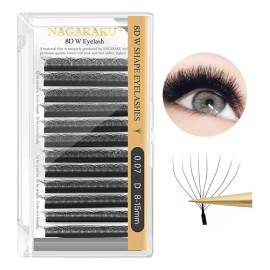 Nagaraku Extensiones De Pestañas 8d W Shape