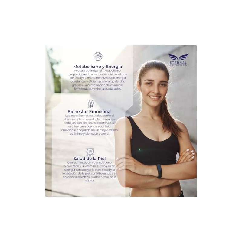 Eternal Nutrition Women Daily Multivitamínico Mujer 200 Cápsulas Vitaminas Minerales