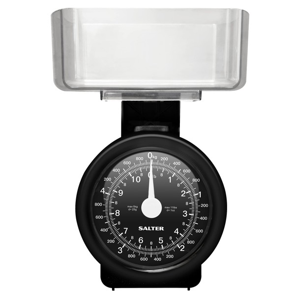 Salter 114 BKCLDR Mechanical Kitchen Scale, Compact, 5 Kg Max