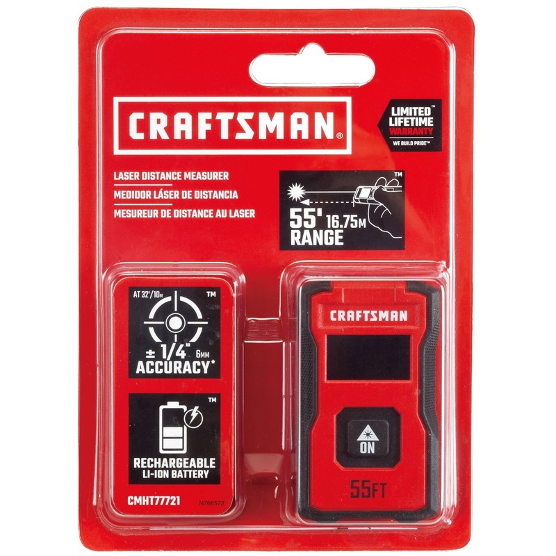 CRAFTSMAN 55 ft. Pocket Laser Distance Measurer (CMHT77721)