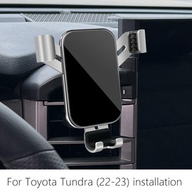 LUNQIN Car Phone Holder for Toyota Tundra 2022 2023 2024 and Toyota Sequoia 2023 2024 Auto Interior Accessories Best Cell Phones Mount Cellphone Mobile Cradle Charging Navigation Bracket Accessory