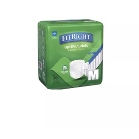 Medline FitRight Ultra Medium Adult Diapers 20 Count Heavy Absorbency Incontinence Pr...