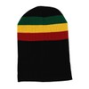 RW Men's Rasta Long Beanie Black