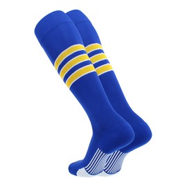 TCK Performance Baseball/Softball Socks (Royal/White/Gold, Large)