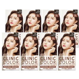 Man with Flowers Clinic Color Hair Dye, 8, dark brown / 꽃을든남자 크리닉 칼라염색약, 8개, 진한갈색