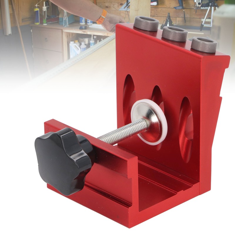 Pocket Hole Jig Set Aluminum Alloy Pocket Dowel Hole Jig