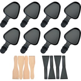 RoDzj Raclette Pans, Pack of 8, Raclette Pans Replacement with Non-Stick Coating and 8 Scrapers, Suitable for Most Raclette Grills (Black)