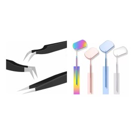 MY Kit De Pinzas Y Espejo Para Aplicación De Pestañas 1x1 May