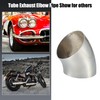 X AUTOHAUX 2pcs 45 Degree Stainless Steel Bend Exhaust Elbow