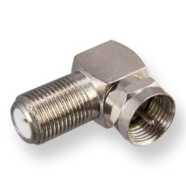 HB-DIGITAL Angle Adaptor for SAT Systems F-Connector (SAT Male) to F Socket (SAT, Female) Right Angle Corner Connector 90° Degree F-Angle Adapter