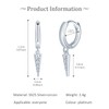 VIKILEE Women's Earrings 925 Sterling Silver Openwork Cone Shaped Chain