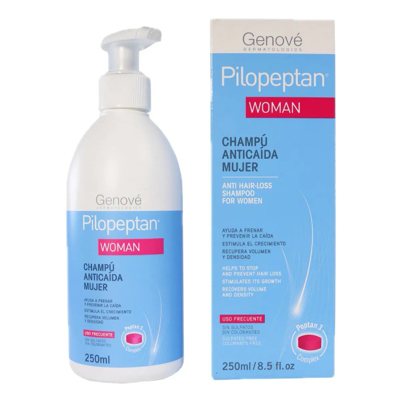 Genov Pilopeptan Woman Champ Shampoo Anticada 250 mL Fortalece y