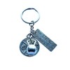 Kettlebell & 45 Lbs Weightlifting Plate Silver Keychain & Motivational