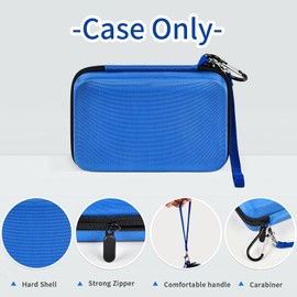 Hard Case Compatible with Analogue Pocket Handheld Game Console, Portable Mini Game Player Storage Bag for Video Games Cards, Charging Cable and Accessories (Box Only) (Blue)
