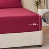 RUIKASI Double Fitted Sheet Deep - Red Bottom Sheet for