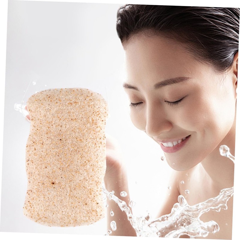 Healvian Esponja Facial de Konjac Beige para Limpieza Profunda y
