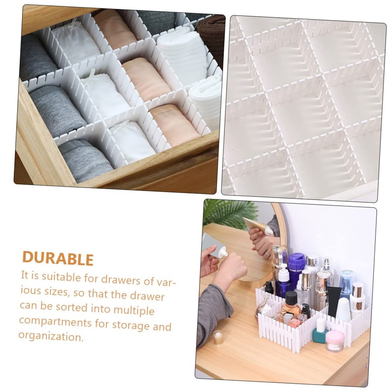 Operitacx Set of 8 Plastic Drawer Dividers DIY Organizer for