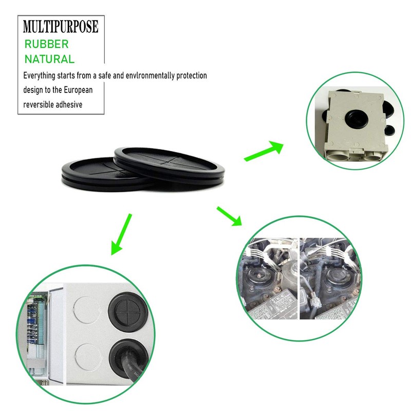 EASYEAH 1-1/4 in Rubber Grommets for Wiring,1 in ID, Double-Sided